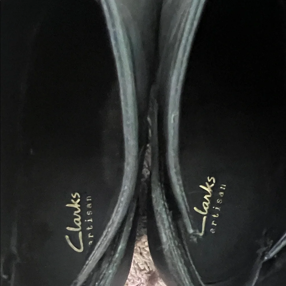 Clarks Black Leather Ankle Booties - Picture 8 of 8